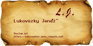 Lukovszky Jenő névjegykártya